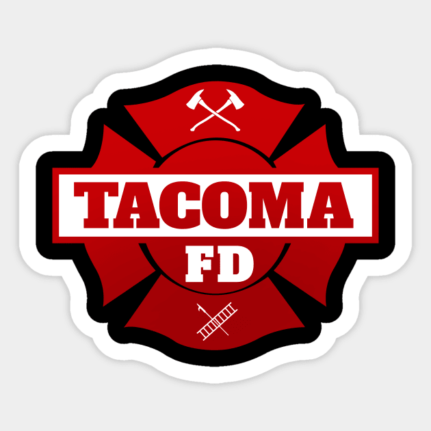 Tacoma FD - TV Show - Badge Logo v2 Sticker by SharkPants